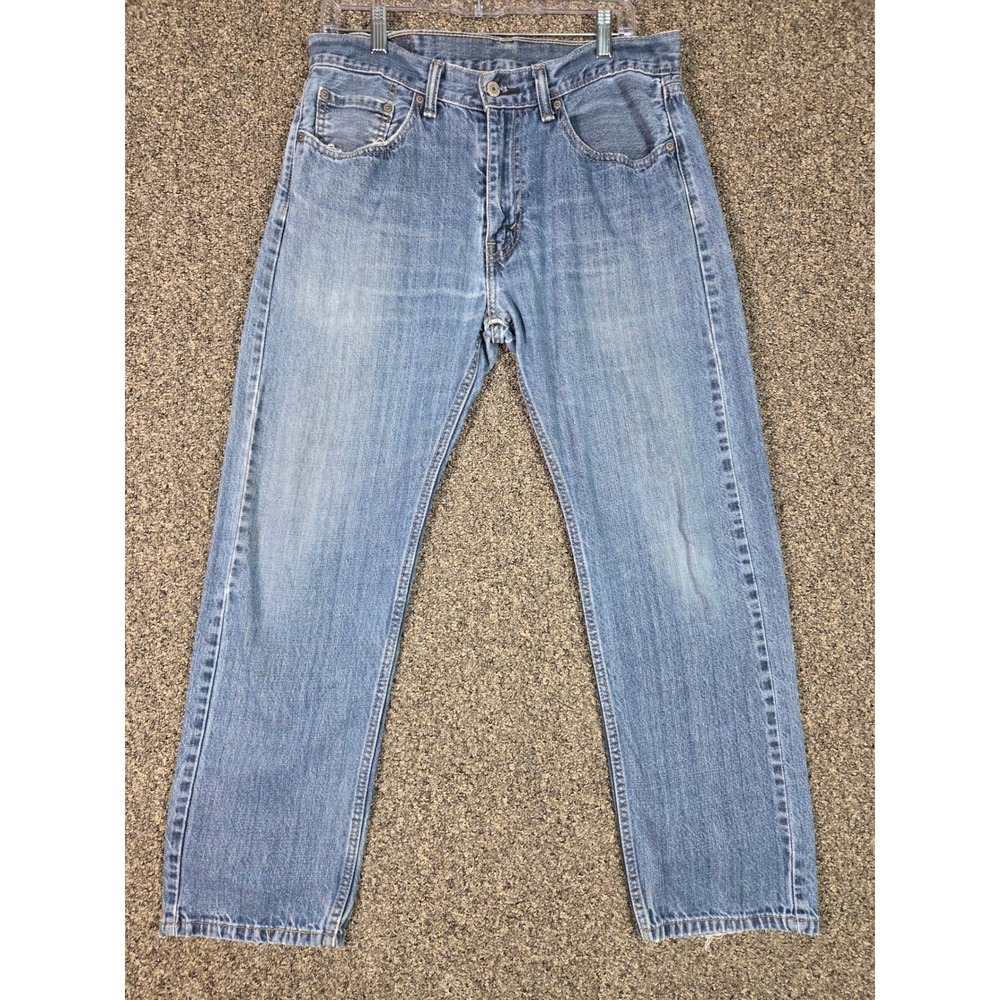 Levi's 505 Regular Fit Jeans‎ Mens 33x30 Blue Light Wash Straight Leg 00505-0059